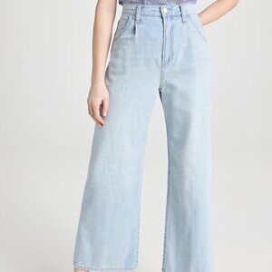 JOE'S JEANS THE PLEATED CHARMING WIDE LEG ANKLE JEANS, SIZE 32, NWT $188